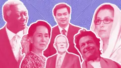 John Kufuor, bekas presiden Ghana; Aung San Suu Kyi, penasehat negara Myanmar; Abhisit Vejjajiva, bekas PM Thailand; Pedro Pablo Kuczynski, bekas PM Peru; Imran Khan, PM Pakistan dan Benazir Bhutto, bekas PM Pakistan.