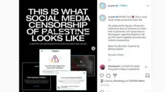 حساب‌های پرطرفدار حامی فلسطین در اینستاگرام می‌گویند مدارکی مبنی بر اعمال سانسور در این شبکه اجتماعی در اختیار دارند