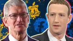 Tim Cook y Mark Zuckerberg.