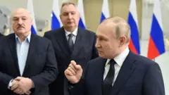 Владимир Путин, Александр Лукашенко, Дмитрий Рогозин
