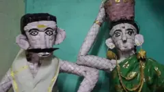 பனை ஓலையில் சிலை செய்யும் கலைஞர்: தமிழர் பெருமையை காக்க முயற்சி