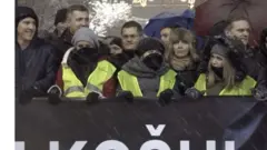 Opozicioni lideri na protestu u Beogradu