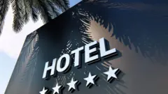 Aworan akọle ile itura kan