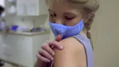 Girl at doctor office