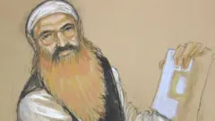 खालिद शेख मोहम्मद का कोर्ट रूम स्केच