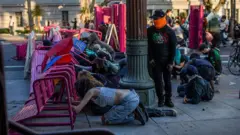 Protestos em Los Angeles.