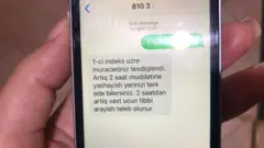 Küçəyə çıxmaq icazəsi üçün 8103 qısa nömrəsinə lazımi kodu yazıb, boşluq buraxaraq, şəxsiyyət vəsiqənizin seriya nömrəsini yazıb göndərin