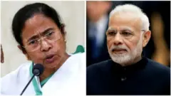 મમતા બેનરજી અને નરેન્દ્ર મોદી