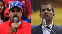 Nicolás Maduro y Juan Guaidó