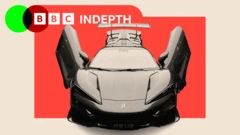 A treated image of a U9 sports car by Yangwang