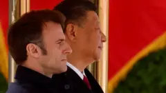 शी जिनपिंग और इमैनुएल मैक्रों