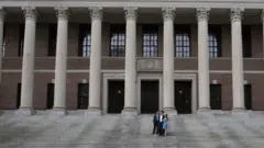 A socially-distanced celebration of graduation at Harvard in May