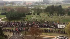 Протестное шествие в Минске.