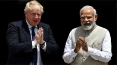 પીએમ બોરિસ જોન્સન અને પીએમ મોદી