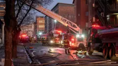 Firefighters attend blaze in Johannesburg