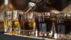 Shots on a bar