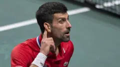 Novak Djokovic cups his ear at British fans