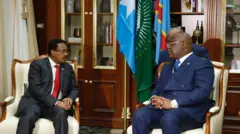 Madaxweynaha Soomaaliya iyo dhiggiisa Jamhuuriyadda Dimuqraadiga ee Koongo