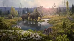 Ilustração mostra animais em meio à natureza