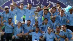 فاز نادي مانشستر سيتي ببطولة الدوري في الموسم الماضي