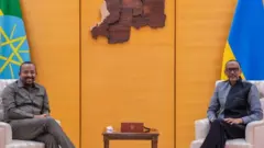 MM Abiy Ahimad guyyaa Dilbataa Pirezidantii Ruwaandaa Pool Kaagaame waliin mari'ataniiru