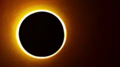 Annular solar eclipse seen from Chiayi in southern Taiwan on June 21th, 2020.