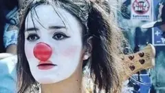 La Mimo at a recent protest in Chile