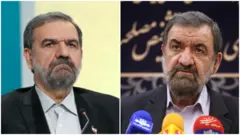 چهره محسن رضایی سمت راست پاییز ۱۳۹۹ و سمت چپ خرداد ۱۴۰۰ در مناظره انتخاباتی