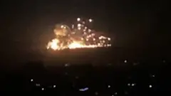 موقع احدى الغارات