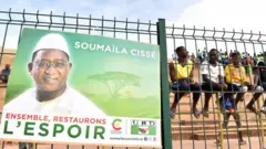 Une affiche de campagne du chef de l'opposition malienne