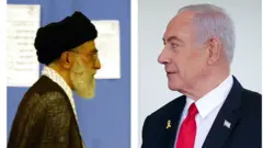 دو تصویر جداگانه از خامنه‌ای و نتانیاهو