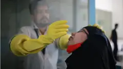 নমুনা সংগ্রহ করা হচ্ছে