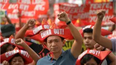 Philippines biểu tình chống Trung Quốc ngày 20/2/2018
