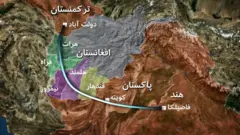 نقشه مسیر تاپی در افغانستان