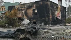 The home of Artem Hurin's mother-in-law was burned down during the Russian occupation