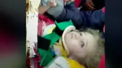 طفلة تركية يتم إنقاذها
