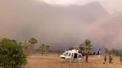 Tormenta de cenizas en Sao Lourenco