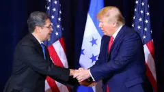 Juan Orlando Hernández y Donald Trump