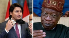 Justin Trudeau and Lai Mohammed