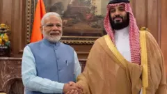 मोदी और सऊदी क्राउन प्रिंस क्राउन प्रिंस मोहम्मद बिन सलमान बिन अब्दुल अज़ीज़ अल सऊद