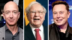 Jeff Bezos, Warren Buffet and Elon Musk