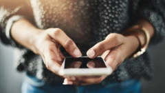 Woman texting on a mobile phone