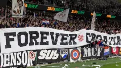 Sydney United fans during the Australia Cup Final