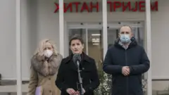 Premijerka Srbije Ana Brnabić na otvaranju Kovid bolnice u Batajnici