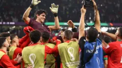 Les Marocains jubilent après la victoire contre l'Espagne