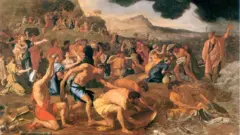 La traversée de la mer rouge, dans une peinture réalisée au 17ème siècle