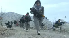 Female Komala recruits train in the mountains of Iraqi Kurdistan