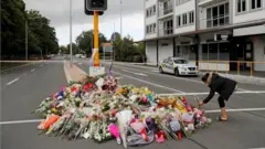 Tributes left at a memorial following the attack in 2019