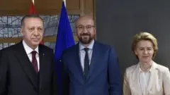 Cumhurbaşkanı Recep Tayyip Erdoğan, AB Konseyi Başkanı Charles Michel ve Avrupa Komisyonu Başkanı Ursula von der Leyen