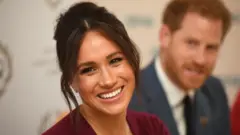 Meghan, Duchess of Sussex and Prince Harry, Duke of Sussex attend a roundtable discussion on gender equality with The Queens Commonwealth Trust (QCT) and One Young World at Windsor Castle on October 25, 2019